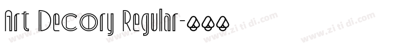 Art Decory Regular字体转换
